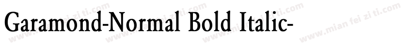 Garamond-Normal Bold Italic字体转换